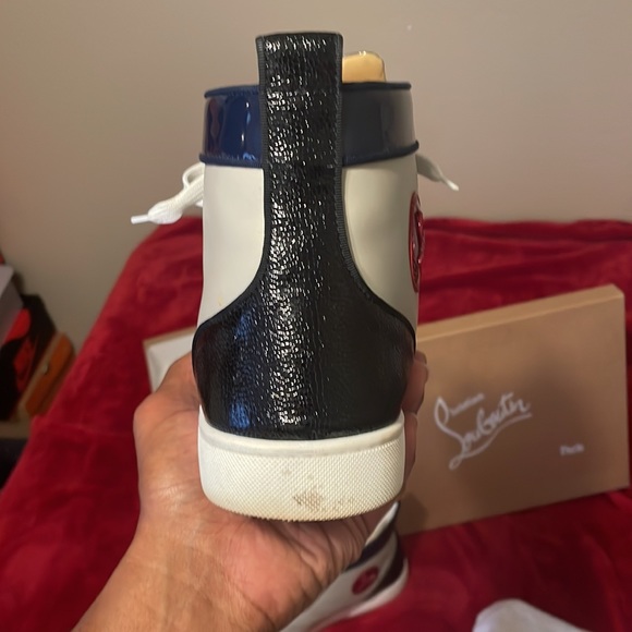 Men size 48 1/2FR or 15.5 US CHRISTIAN LOU BOUTIN HIGH TOP SNEAKERS - Picture 4 of 14